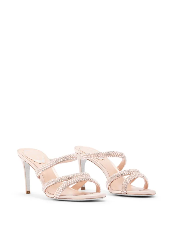 spiral-design heeled sandals