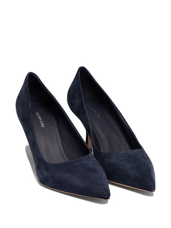 【FERRAGAMO】SUEDE PUMPS Ferragamo Elydea 70mm Suede Pumps | Blue | FARFETCH