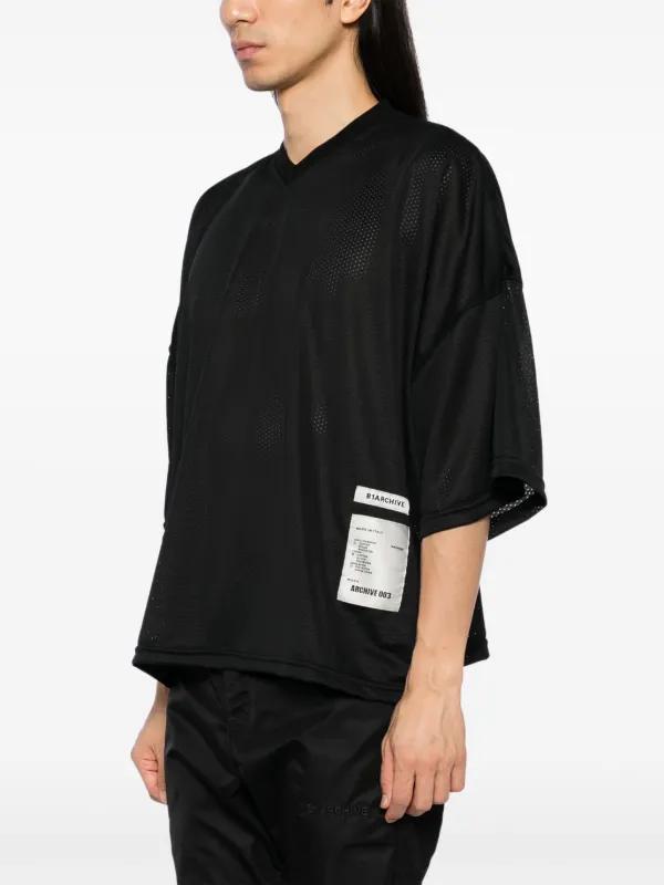 【関税込み】B1ARCHIVE ブラック ロゴプリント Tシャツ B1ARCHIVE Logo Patch Short Sleeves T-shirt | Black | FARFETCH