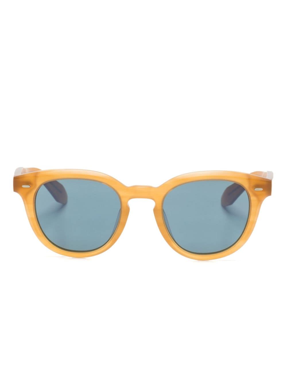 Oliver Peoples N.05 Round-frame Sunglasses In Green