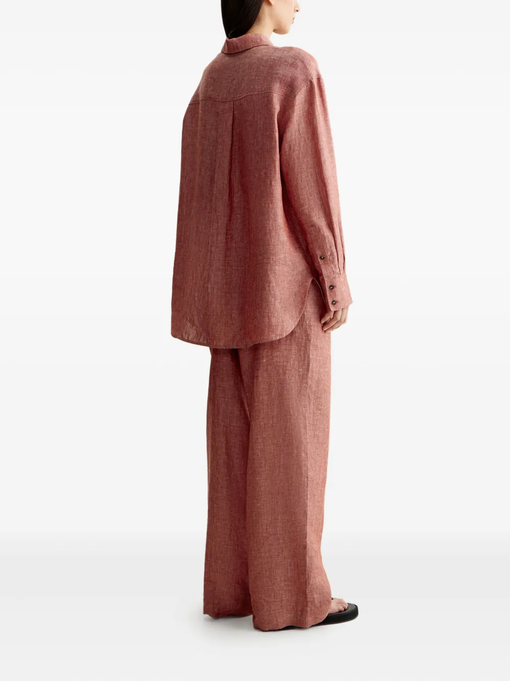 12 STOREEZ Linnen broek Rood