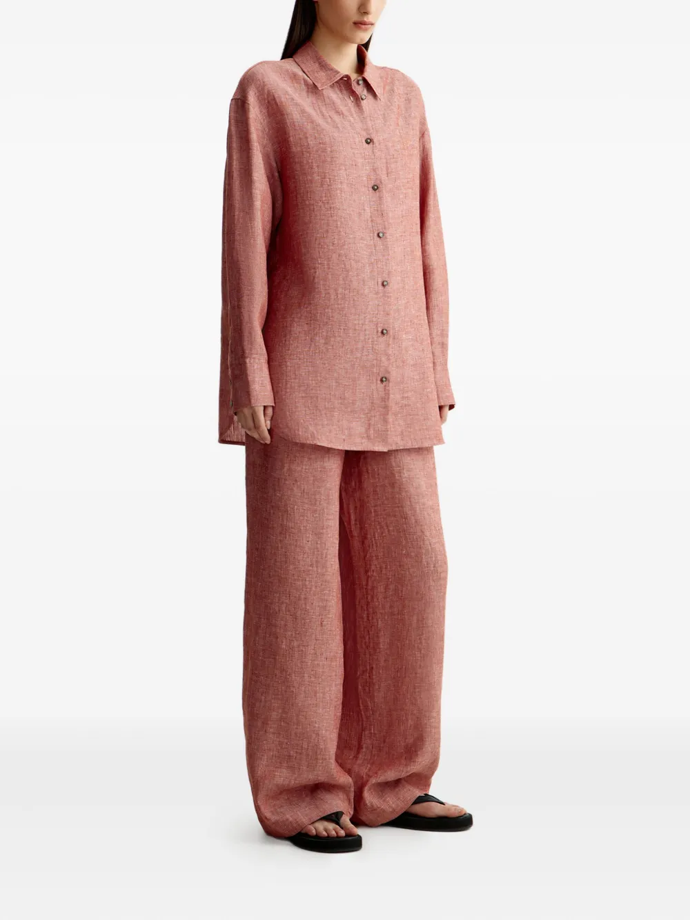 12 STOREEZ Linnen broek - Rood