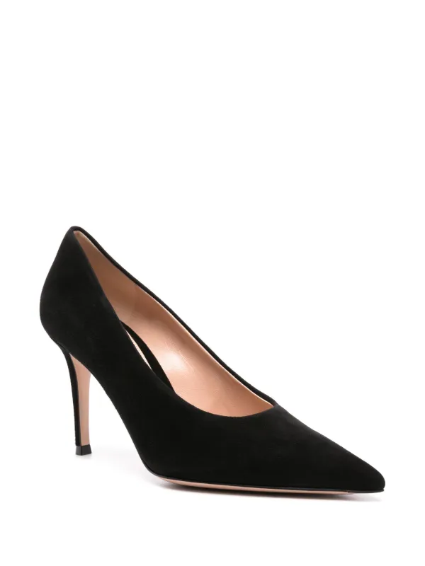 【Gianvito Rossi】 Gianvito 70スエードパンプス Gianvito Rossi Gianvito 70mm スエードパンプス | ブラック