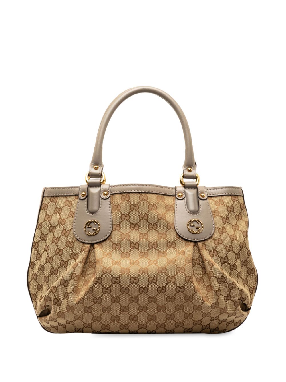 Pre-owned Gucci 2000-2014 Gg Canvas Scarlett Tote Bag In Brown