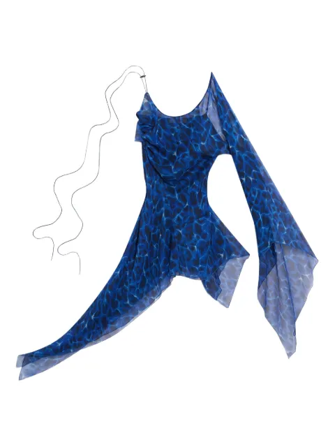 KNWLS asymmetrical print dress
