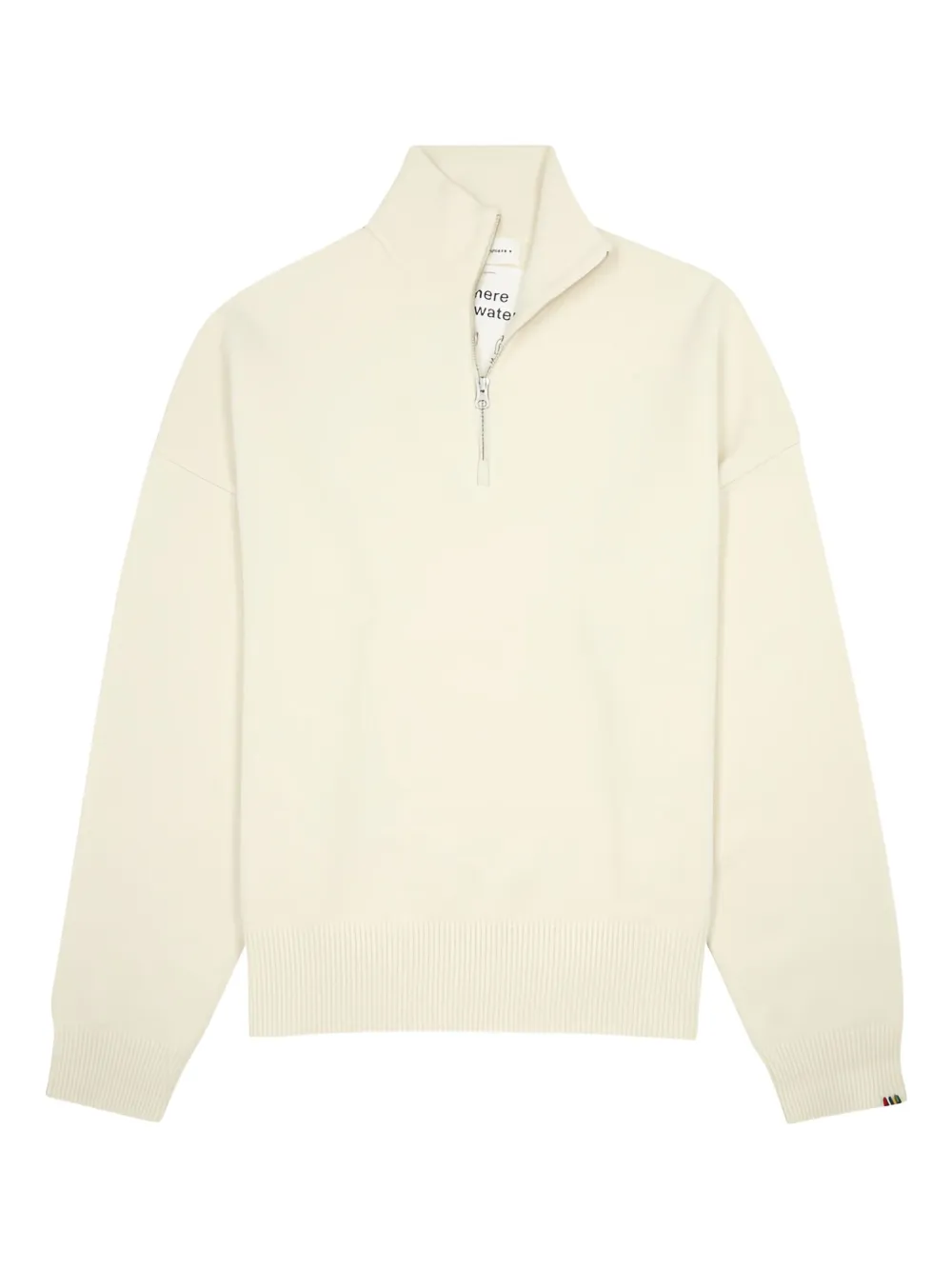 extreme cashmere half-zip ribbed-knit sweater | White | Image 1