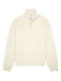 extreme cashmere half-zip ribbed-knit sweater - White