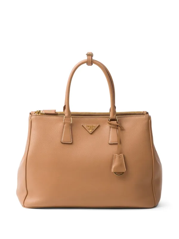 Prada ガレリア ハンドバッグ L | ブラウン | FARFETCH JP