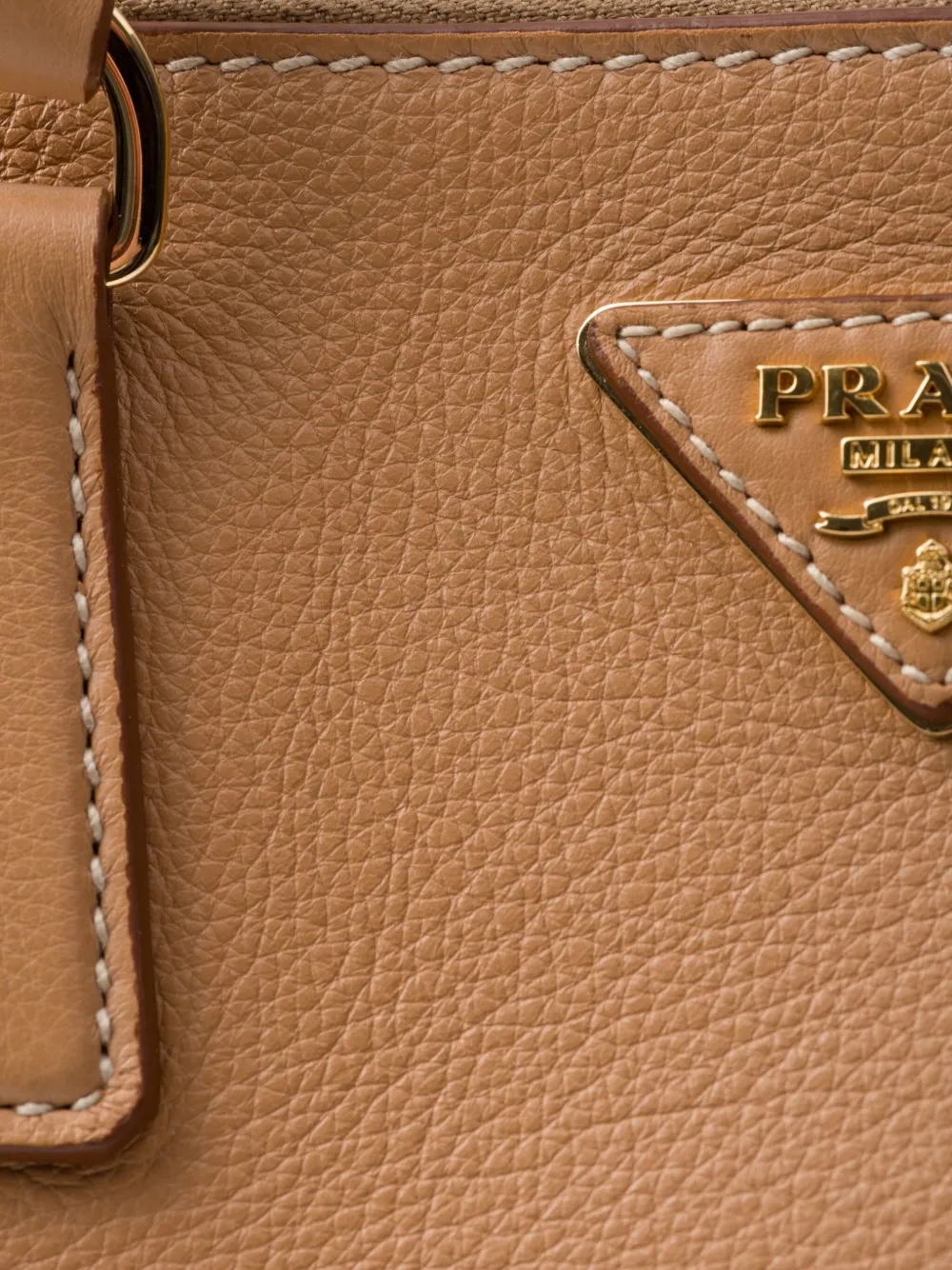 Shop Prada Large Galleria Leather Bag In Brown