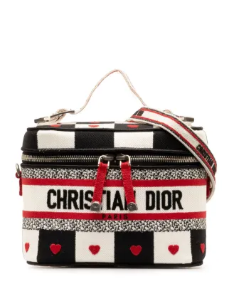 Christian Dior Pre Owned 2021 Embroidered D Royaume d Amour Vanity Bag Black FARFETCH TH