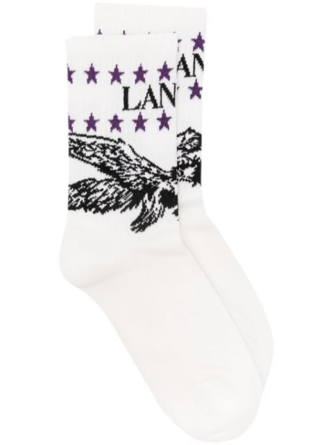 Lanvin calcetines con estampado Eagle de Lanvin x Future