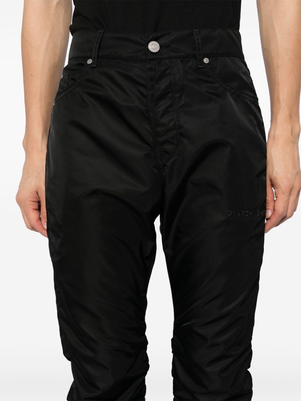 Shop B1archive Kickflare Straight Leg Trousers In Black