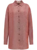 12 STOREEZ button-up linen shirt - Red
