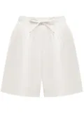 12 STOREEZ high-rise linen shorts - White