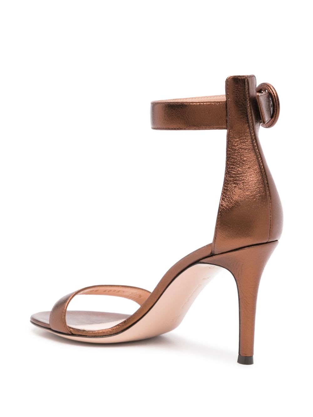 Gianvito Rossi Portofino 85 mm metallic sandalen Bruin