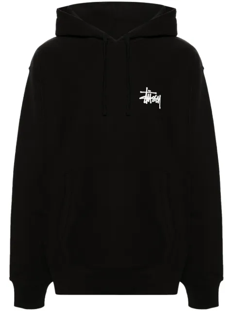 Stüssy logo-print long-sleeve hoodie