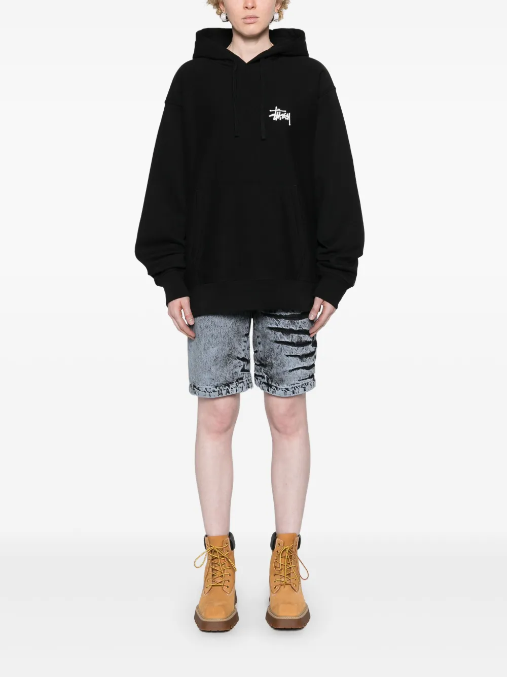 Stüssy Hoodie met logoprint Zwart