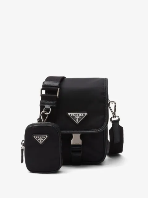 Prada Re-Nylon logo-plaque messenger bag	