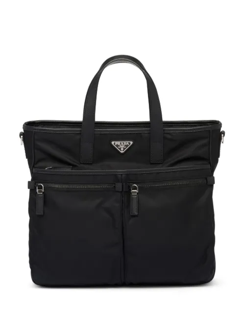 Sac banane en cuir Saffiano et nylon recyclé - Prada - Modalova