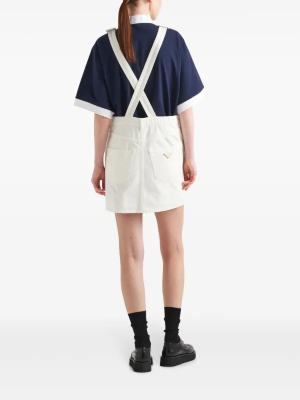 PRADA デニム ミニドレス Prada デニム ミニドレス | ホワイト | FARFETCH JP
