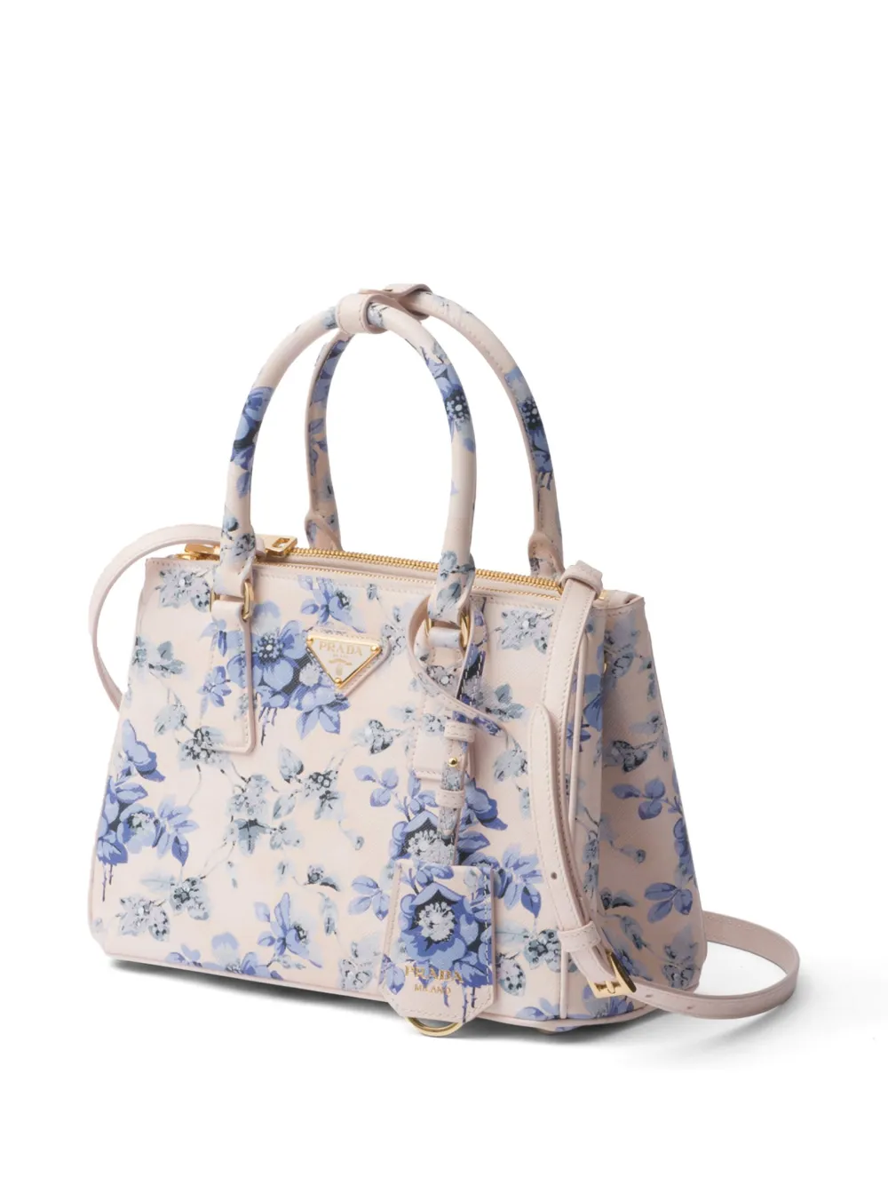 Shop Prada Galleria Printed Leather Bag In Neutrals