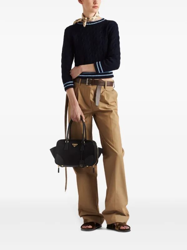 【関税＆送料込み】Prada Re-Edition 1978 Medium Top Case In Black Prada Re-edition 1978 Medium Re-nylon And Saffiano