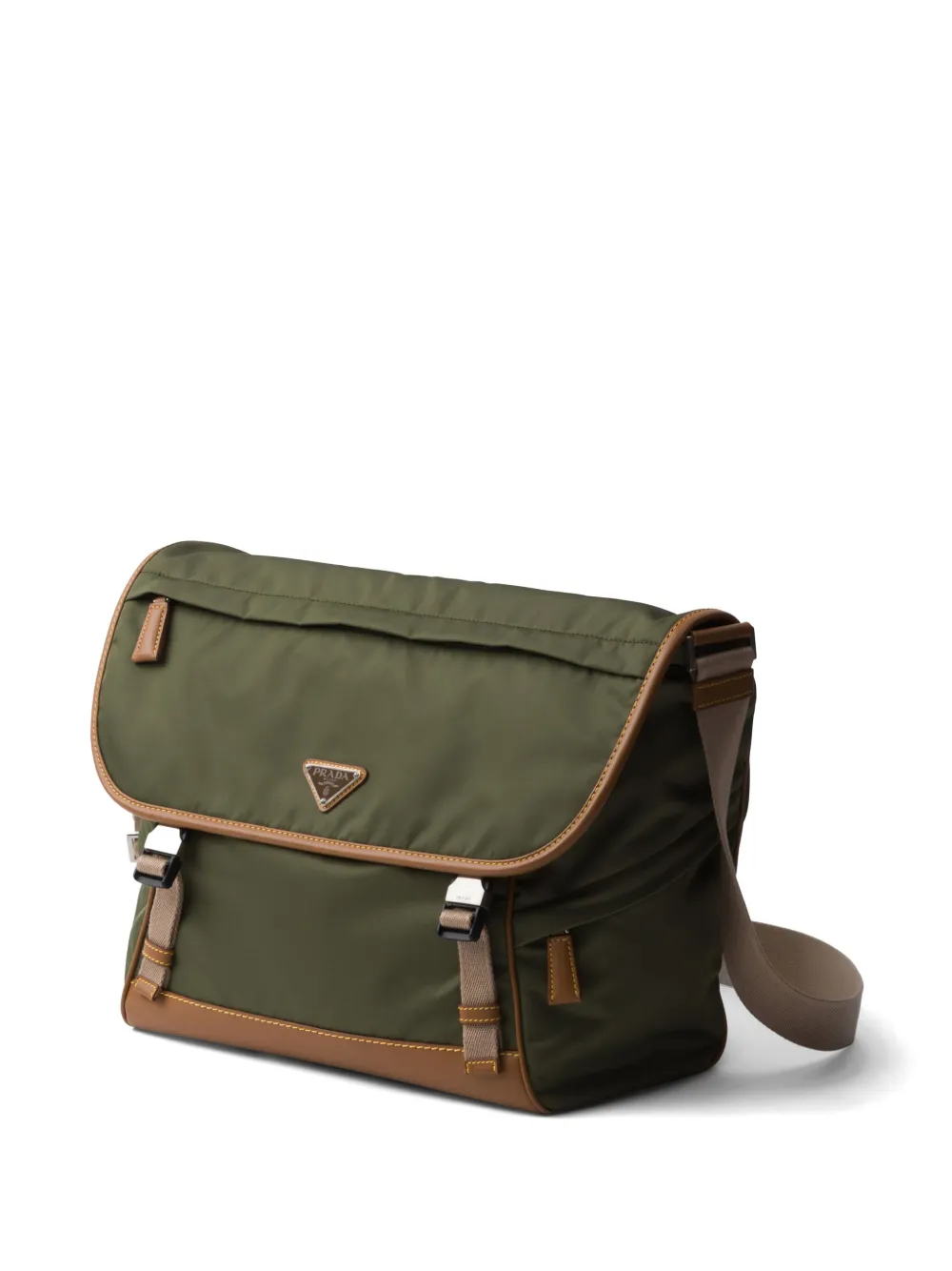 Prada Leren schoudertas Groen