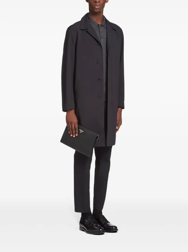 Prada サフィアーノ クラッチバッグ | ブラック | FARFETCH JP