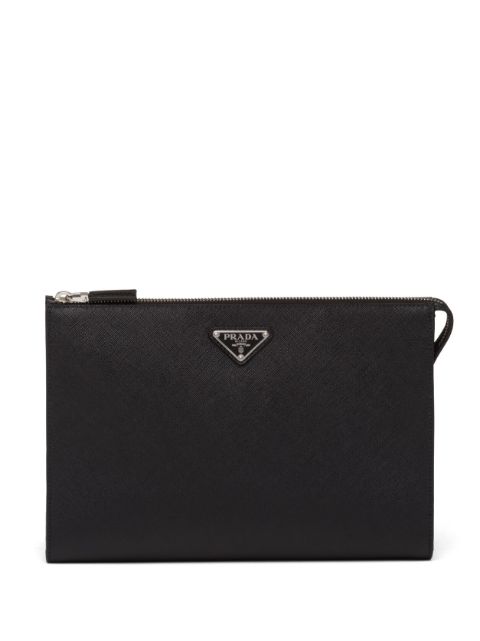 Prada bolsa de mano Saffiano con placa triangular