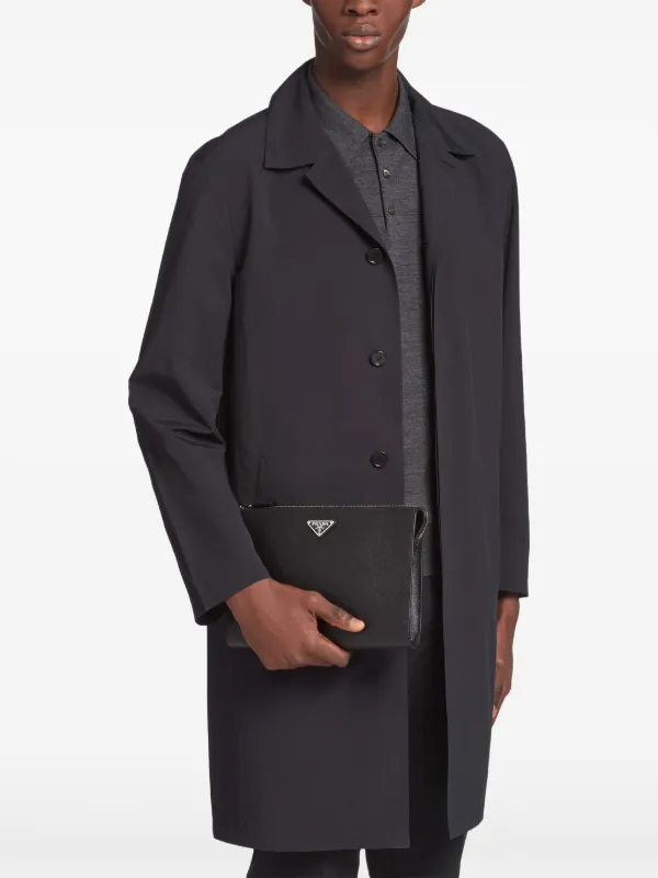 Prada サフィアーノ クラッチバッグ | ブラック | FARFETCH JP