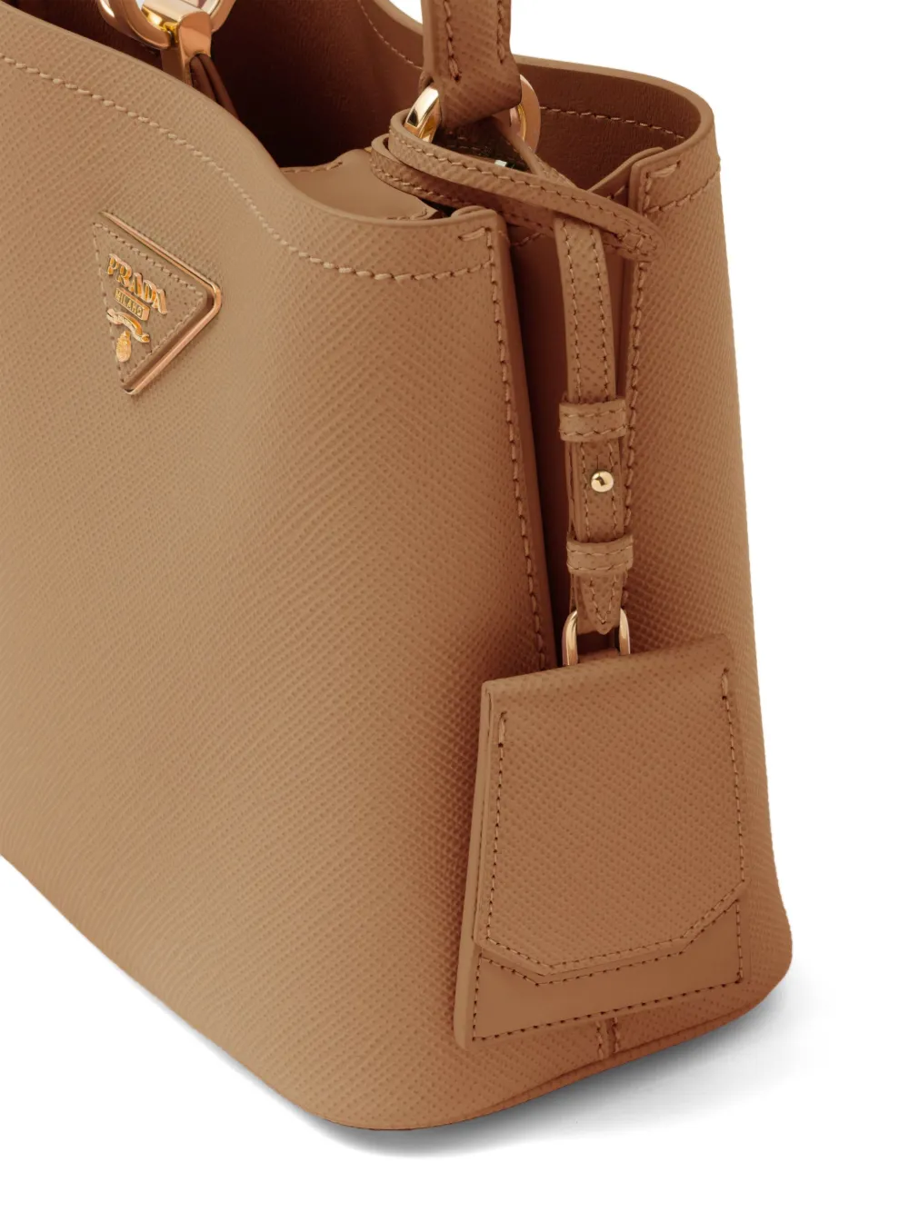Prada Panier leren tas Bruin