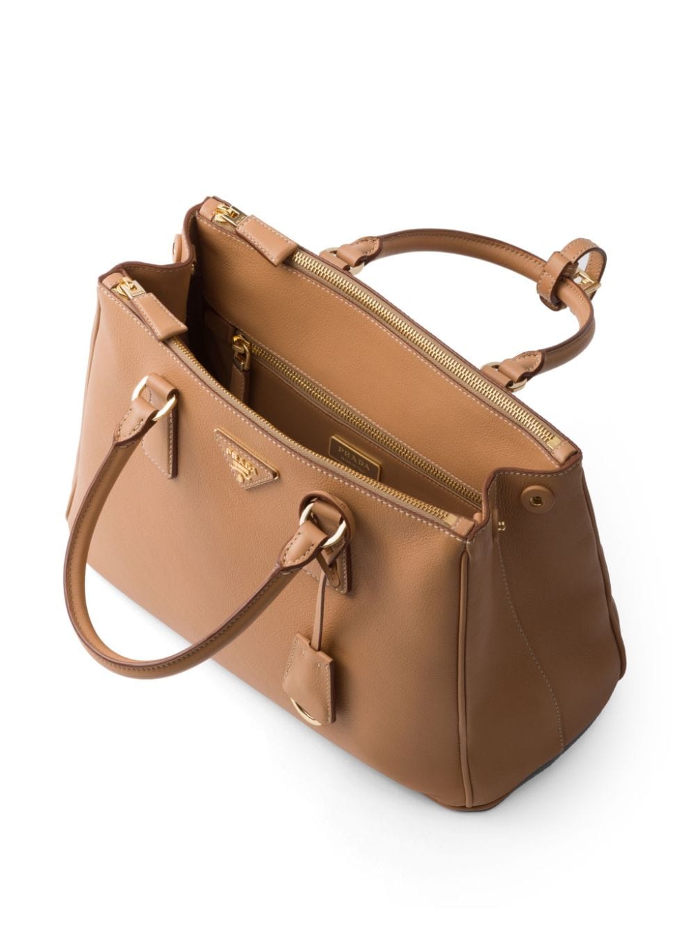 Shop Prada Large Galleria Leather Bag In Neutrals