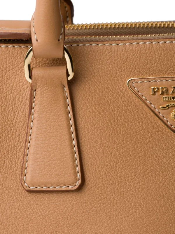 Prada ガレリア レザーバッグ L | ニュートラル | FARFETCH JP