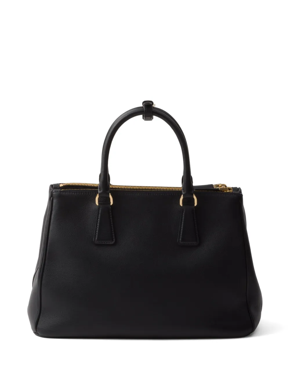 Prada large Galleria floral appliqué bag - Zwart