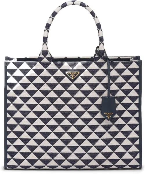 Grand sac à main Symbole en cuir - Prada - Modalova
