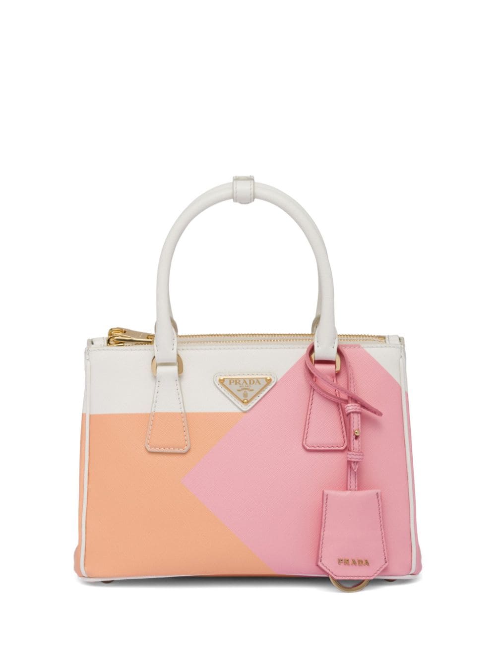 Prada Small Galleria Saffiano Leather Handbag In Pink