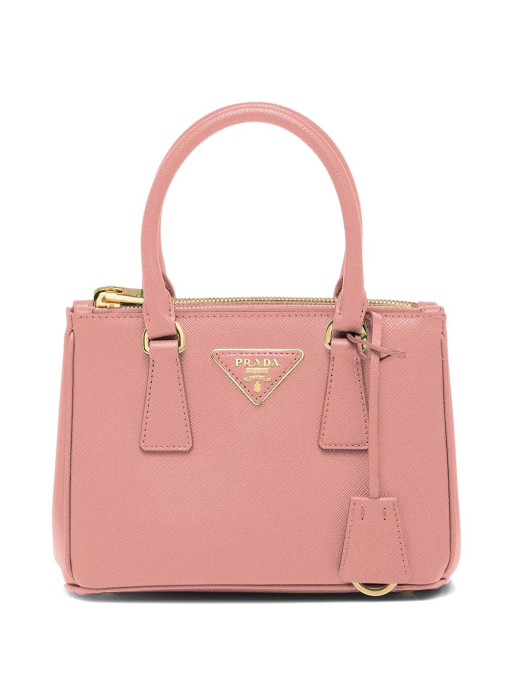 Shop Prada Mini Galleria Saffiano Leather Handbag In Pink