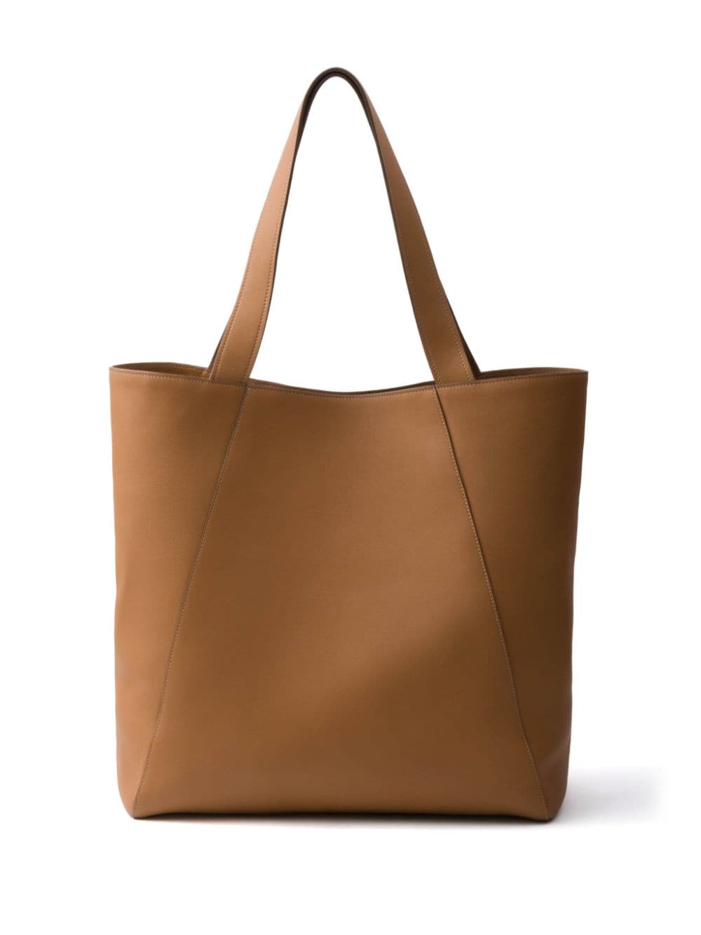 Prada logo-print leather tote bag - Bruin