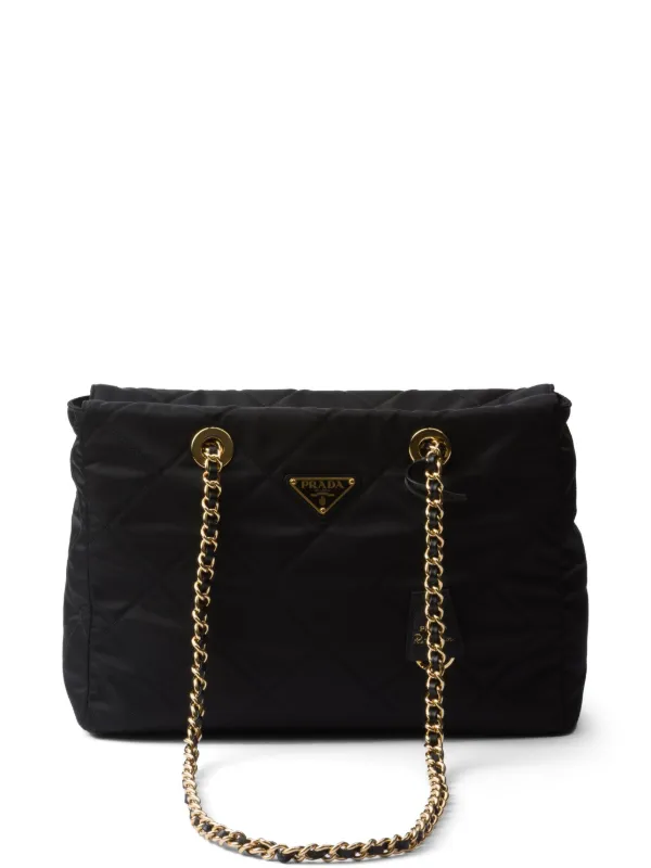 Black prada chain bag sale