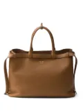 Prada double-belt leather handbag - Brown