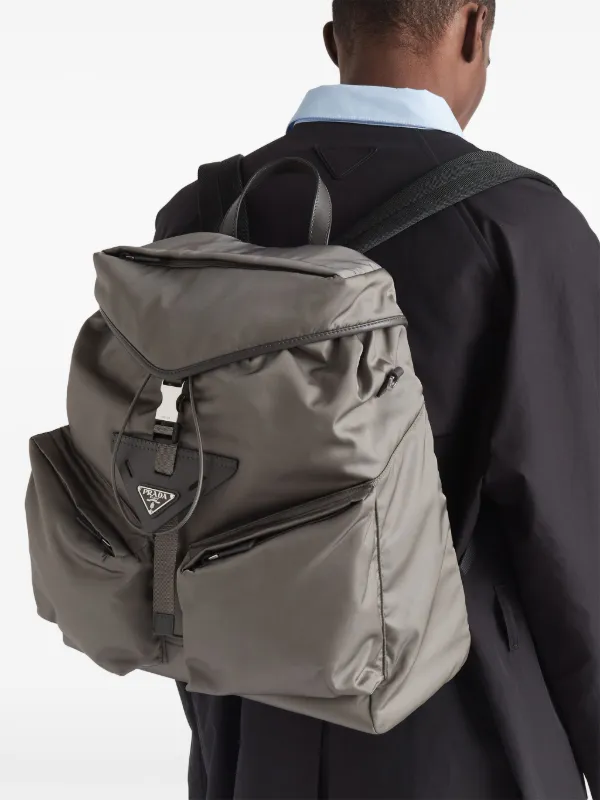 Grey nylon backpack hotsell