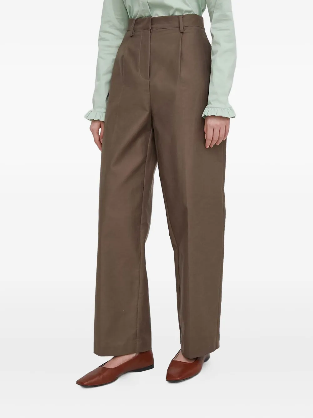DKNY Pantaloni plissé - Marrone