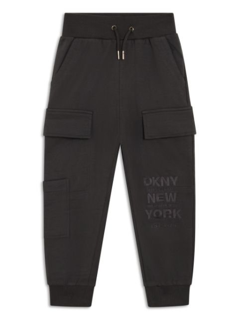 Dkny Kids logo-embroidered cotton track pants