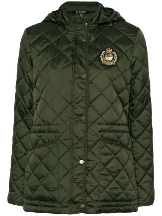 Lauren Ralph Lauren logo-patch Quilted Jacket | Green
