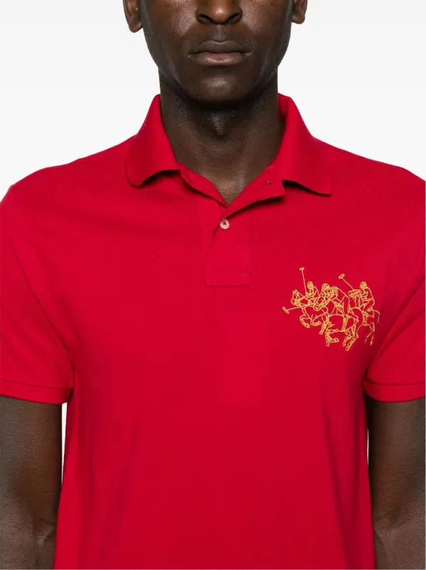 Polo Ralph Lauren logo-embroidered Polo Shirt | Red | FARFETCH
