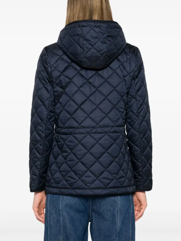 Lauren Ralph Lauren logo patch Quilted Jacket Blue FARFETCH TR