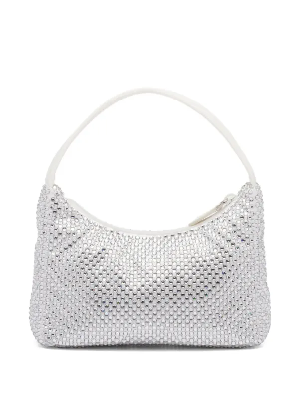 Prada Re-Edition 2000 crystal-embellished Mini Bag | White