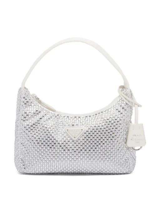 Prada Re-Edition 2000 crystal-embellished mini bag