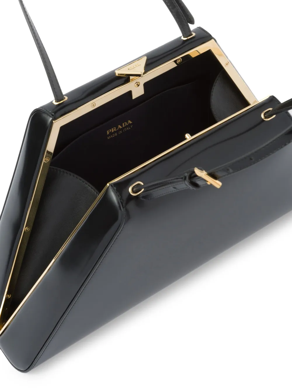 Prada Leren shopper Zwart
