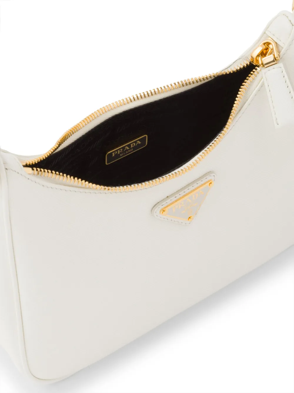PRADA ホワイト ショルダーバッグ Prada レザー ショルダーバッグ | ホワイト | FARFETCH JP